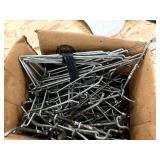 Peg board hooks and garage organizers