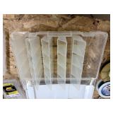 Lot of fishing tackle plastics and boxes