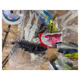 Lot of fishing tackle plastics and boxes