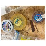 Lot of fishing tackle plastics and boxes