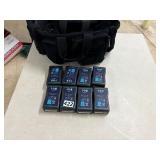 Battery packs and carry case for recharchable battery pack system