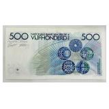 Belgian 500 Francs Banknote - National Bank of Belgium - CINQ CENTS FRANCS Belgian 500 Francs Banknote - National Bank of Belgium - CINQ CENTS FRANCS