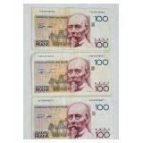 National Bank of Belgium 100 Franc Banknotes (Honderd Frank) National Bank of Belgium 100 Franc Banknotes (Honderd Frank)