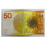 Netherlands 50 Gulden Sunflower Banknote - Designed by R.D. Oxenaar Netherlands 50 Gulden Sunflower Banknote - Designed by R.D. Oxenaar