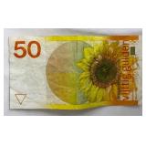 Netherlands 50 Gulden Sunflower Banknote - Designed by R.D. Oxenaar Netherlands 50 Gulden Sunflower Banknote - Designed by R.D. Oxenaar