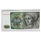 20 Deutsche mark Banknote FRG 1980-01-02 Deutsche Bundesbank 20 Deutsche mark Banknote FRG 1980-01-02 Deutsche Bundesbank