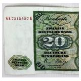 20 Deutsche mark Banknote FRG 1980-01-02 Deutsche Bundesbank 20 Deutsche mark Banknote FRG 1980-01-02 Deutsche Bundesbank