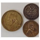 Greek 2 Drachma - Austro-Hungarian 2 Heller (1896) - US Wheat Cent 1937 Greek 2 Drachma - Austro-Hungarian 2 Heller (1896) - US Wheat Cent 1937