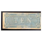 Antique Confederate States of America 10 Dollar Note Series 10 Dated 2/17/1864 - Serial #43419 Antique Confederate States of America 10 Dollar Note Series 10 Dated 2/17/1864 - Serial #43419