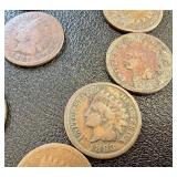 52 Indian Head Cents - Circulated, Various Dates (US 1859-1909) 52 Indian Head Cents - Circulated, Various Dates (US 1859-1909)