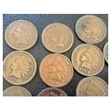 52 Indian Head Cents - Circulated, Various Dates (US 1859-1909) 52 Indian Head Cents - Circulated, Various Dates (US 1859-1909)