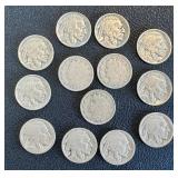 Buffalo Nickels & Barber Nickels (Lot of 13) - Circulated Buffalo Nickels & Barber Nickels (Lot of 13) - Circulated
