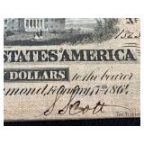 Confederate States of America Twenty Dollar Note - 1864 - Serial #1323 Confederate States of America Twenty Dollar Note - 1864 - Serial #1323