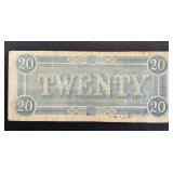 Confederate States of America Twenty Dollar Note - 1864 - Serial #1323 Confederate States of America Twenty Dollar Note - 1864 - Serial #1323