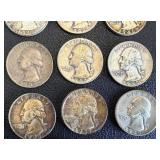 Washington Quarters - 17 Circulated Coins Washington Quarters - 17 Circulated Coins