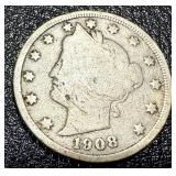 Liberty Head Nickel (V Nickel) - Circulated - 1901-1912 (Lot of 8) Liberty Head Nickel (V Nickel) - Circulated - 1901-1912 (Lot of 8)