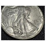 1945 Walking Liberty Half Dollar Coin 1945 Walking Liberty Half Dollar Coin
