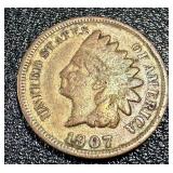 Indian Head Cents - 14 Circulated Coins, Dates Vary (1897-1908) Indian Head Cents - 14 Circulated Coins, Dates Vary (1897-1908)