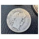1944 Walking Half Dollar, Barber Dimes (2) & Mercury Dimes (4) - Circulated 1944 Walking Half Dollar, Barber Dimes (2) & Mercury Dimes (4) - Circulated