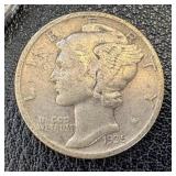 1944 Walking Half Dollar, Barber Dimes (2) & Mercury Dimes (4) - Circulated 1944 Walking Half Dollar, Barber Dimes (2) & Mercury Dimes (4) - Circulated