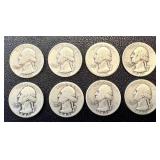 Washington Quarters - 1943 (Lot of 8) Washington Quarters - 1943 (Lot of 8)
