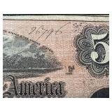 Confederate States of America 5-Dollar Note - Dated 2/17/1864 Confederate States of America 5-Dollar Note - Dated 2/17/1864