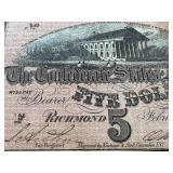 Confederate States of America 5-Dollar Note - Dated 2/17/1864 Confederate States of America 5-Dollar Note - Dated 2/17/1864