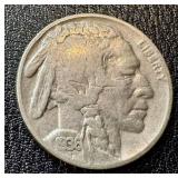 Buffalo Nickels (Lot of 9) - Circulated, Dates Vary (1935-1937) Buffalo Nickels (Lot of 9) - Circulated, Dates Vary (1935-1937)