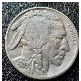 Buffalo Nickels (Lot of 9) - Circulated, Dates Vary (1935-1937) Buffalo Nickels (Lot of 9) - Circulated, Dates Vary (1935-1937)