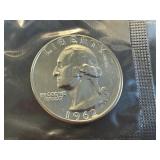 1962 Franklin Half Dollar - 6-Coin US Mint Philadelphia Display Set 1962 Franklin Half Dollar - 6-Coin US Mint Philadelphia Display Set