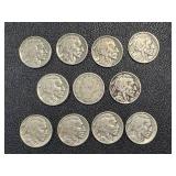 Buffalo Nickels & Liberty Nickel (11 Coins) - 10 Buffalo Nickels & 1 Liberty Nickel Buffalo Nickels & Liberty Nickel (11 Coins) - 10 Buffalo Nickels & 1 Liberty Nickel