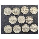 Buffalo Nickels & Liberty Nickel (11 Coins) - 10 Buffalo Nickels & 1 Liberty Nickel Buffalo Nickels & Liberty Nickel (11 Coins) - 10 Buffalo Nickels & 1 Liberty Nickel