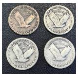 1927 Walking Liberty Coins Circulated (Lot of 4) 1927 Walking Liberty Coins Circulated (Lot of 4)