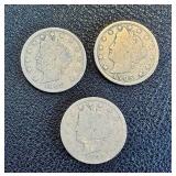 Barber Dimes - 1905, 1907, 1895 (Lot of 3) Barber Dimes - 1905, 1907, 1895 (Lot of 3)