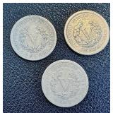 Barber Dimes - 1905, 1907, 1895 (Lot of 3) Barber Dimes - 1905, 1907, 1895 (Lot of 3)