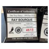 The Highland Mint Bobby Orr & Ray Bourque 1 oz .999 Fine Silver Proof Coin Set The Highland Mint Bobby Orr & Ray Bourque 1 oz .999 Fine Silver Proof Coin Set