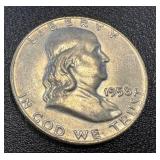 1958 Benjamin Franklin Silver Half Dollars - 2 Coins 1958 Benjamin Franklin Silver Half Dollars - 2 Coins