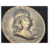 1958 Benjamin Franklin Silver Half Dollars - 2 Coins 1958 Benjamin Franklin Silver Half Dollars - 2 Coins