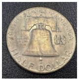 1958 Benjamin Franklin Silver Half Dollars - 2 Coins 1958 Benjamin Franklin Silver Half Dollars - 2 Coins