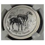 2014 Australia 50c Year of the Horse MS69 Early Releases NGC Slab 2014 Australia 50c Year of the Horse MS69 Early Releases NGC Slab