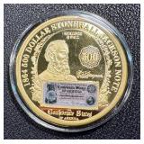 The American Spirit Remembering 9/11 Commemorative Coin - Gold Layered 50mm, 54g The American Spirit Remembering 9/11 Commemorative Coin - Gold Layered 50mm, 54g