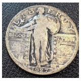 Walking Liberty Quarters - 7 Coins - 1925, 1926, 1927 - Circulated Walking Liberty Quarters - 7 Coins - 1925, 1926, 1927 - Circulated