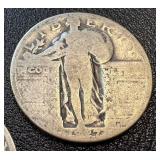 Walking Liberty Quarters - 7 Coins - 1925, 1926, 1927 - Circulated Walking Liberty Quarters - 7 Coins - 1925, 1926, 1927 - Circulated