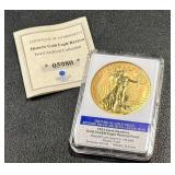 American Mint Saint-Gaudens 1933 CuNi Layered in 24k Double Eagle Reverse Proof - Historical Gold Eagle (Limited) American Mint Saint-Gaudens 1933 CuNi Layered in 24k Double Eagle Reverse Proof - Historical Gold Eagle (Limited)