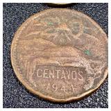 Banco de Mexico 5 Peso Banknotes & 20 Centavos Coins (Mexico 1960s-70s) Banco de Mexico 5 Peso Banknotes & 20 Centavos Coins (Mexico 1960s-70s)