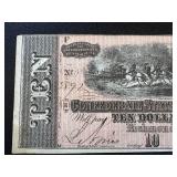 Confederate States Ten Dollar Banknotes - Richmond Feb 17, 1864 (Nos. 5892 & 20974) Confederate States Ten Dollar Banknotes - Richmond Feb 17, 1864 (Nos. 5892 & 20974)
