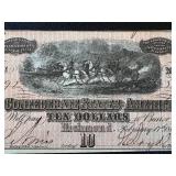 Confederate States Ten Dollar Banknotes - Richmond Feb 17, 1864 (Nos. 5892 & 20974) Confederate States Ten Dollar Banknotes - Richmond Feb 17, 1864 (Nos. 5892 & 20974)
