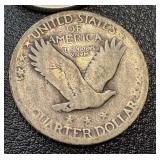 Walking Liberty Quarter Dollars - Four Coins (1925, 1926 x2, 1927) Walking Liberty Quarter Dollars - Four Coins (1925, 1926 x2, 1927)