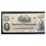 Confederate States of America 1862 $100 Note - Nov 3, 1862 - #42658 Confederate States of America 1862 $100 Note - Nov 3, 1862 - #42658