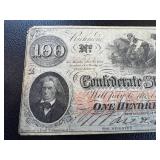 Confederate States of America 1862 $100 Note - Nov 3, 1862 - #42658 Confederate States of America 1862 $100 Note - Nov 3, 1862 - #42658